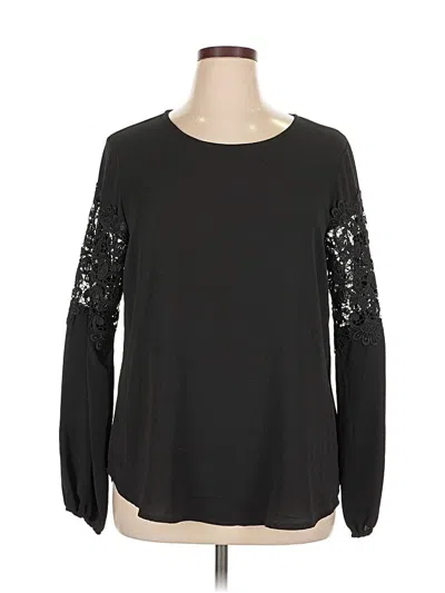 Pre-owned Kate & Mallory Designs Long Sleeve Blouse In Black