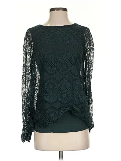 Pre-owned Kate & Mallory Designs Long Sleeve Blouse In Blue