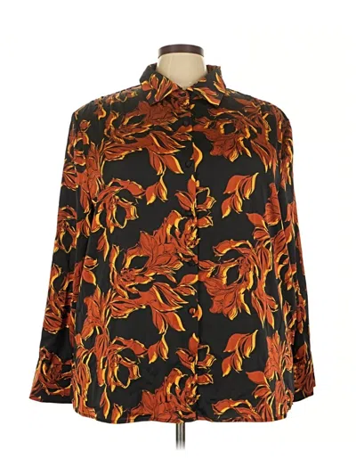 Pre-owned Kate & Mallory Designs Long Sleeve Blouse In Orange