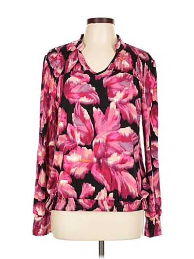 Pre-owned Kate & Mallory Designs Long Sleeve Blouse In Pink