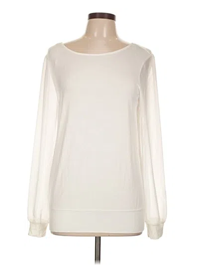 Pre-owned Kate & Mallory Designs Long Sleeve Top Ivory Boatneck Tops