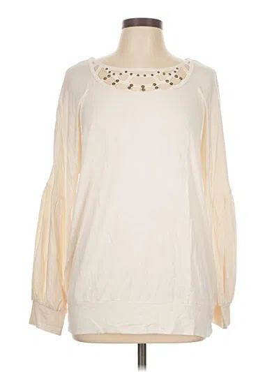 Pre-owned Kate & Mallory Designs Long Sleeve T-shirt In White