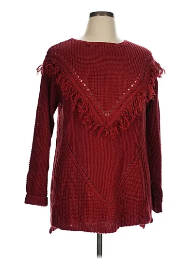 Pre-owned Kate & Mallory Designs Pullover Sweater In Burgundy