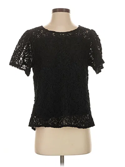 Pre-owned Kate & Mallory Designs Short Sleeve Blouse In Black