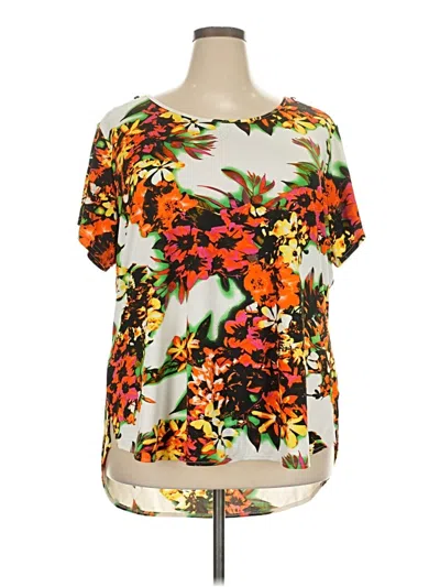 Pre-owned Kate & Mallory Designs Short Sleeve Blouse In Orange