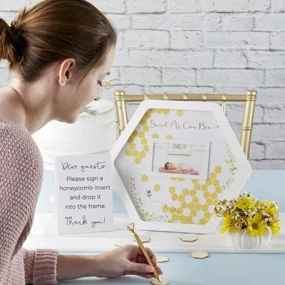 Kate Aspen Baby Shower Guest Book Alternative In White,yellow