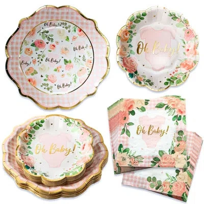 Kate Aspen Baby Shower Party Tableware Kit In Pink