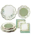 Kate Aspen Botanical Garden 62pc Party Tableware Set In Green