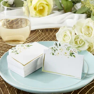 Kate Aspen Botanical Garden Tent Place Card (set Of 50)