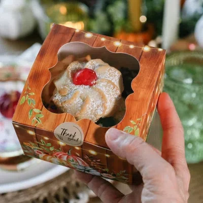 Kate Aspen Fall Cookie Boxes With Window &  Decorative Seal Sticker (set Of 30), Treat Boxes In Multi