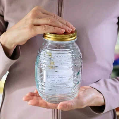 Kate Aspen Honey Bear Parenting Tip Jar For Baby Shower Game & Activity, Advice Cards & Bee Hive Shaped Jar Wit