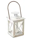 Kate Aspen Luminous Distressed Mini-lantern Tea Light Holder In White