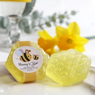 Kate Aspen Mommy To Bee Honey Scented Honeycomb Soap (set Of 4) In Yellow