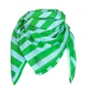 Kate Austin Women's Peggy Square Scarf In Garden Cabana Stripe In Green
