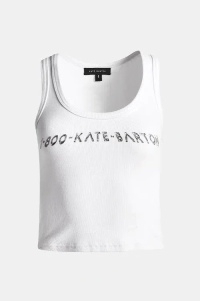 Kate Barton 1-800-kate-barton Tank Top In White