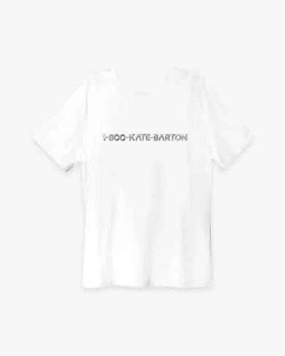 Kate Barton 1-800-kate-barton Unisex T-shirt In White