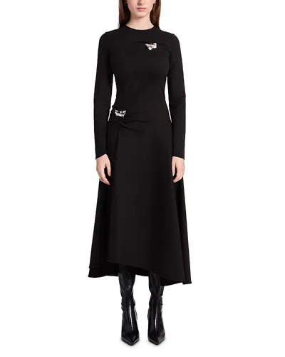 Kate Barton Jersey A Line Dress In Black