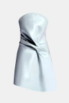 Kate Barton Kate Liquid Draped Mini Dress In Blue