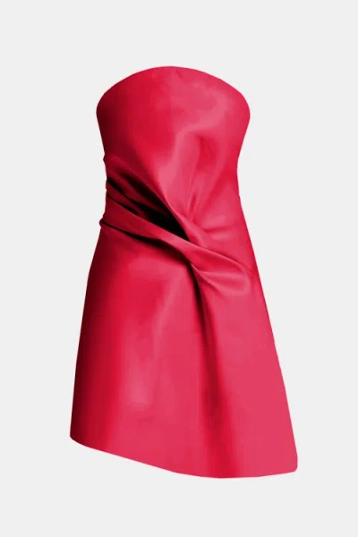Kate Barton Kate Liquid Mini Dress In Red
