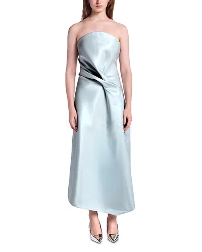 Kate Barton Liquid Draped Gown In Blue