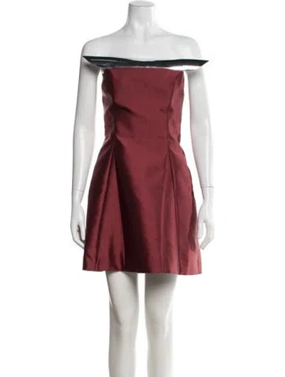 Pre-owned Kate Barton Off-the-shoulder Mini Dress In Multi