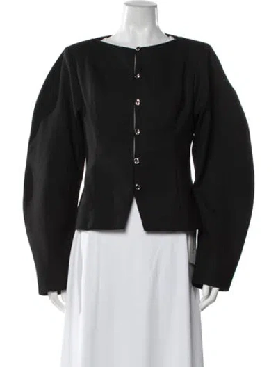 Pre-owned Kate Barton Silk Jacket In Black