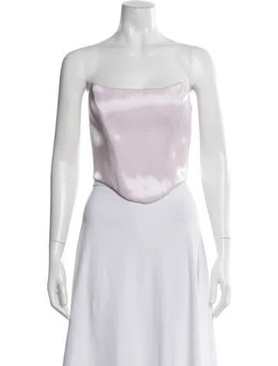 Pre-owned Kate Barton Strapless Top In Purple