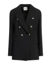 Kate By Laltramoda Woman Blazer Black Size 12 Polyester, Elastane In Black