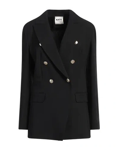 Kate By Laltramoda Woman Blazer Black Size 12 Polyester, Elastane