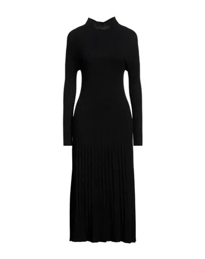 Kate By Laltramoda Woman Midi Dress Black Size 2 Viscose, Polyamide