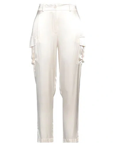 Kate By Laltramoda Woman Pants Cream Size 6 Viscose In White