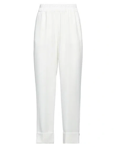 Kate By Laltramoda Woman Pants White Size 4 Polyester, Elastane