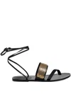 Kate Cate Ayda Lace-up Embellished Sandals In Black
