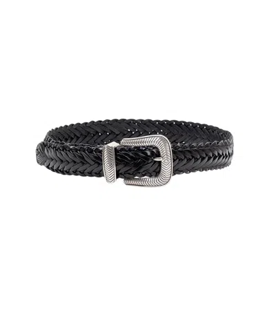 Kate Cate Black Braided Buckle Belt