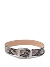 Kate Cate Python Buckle Leather Belt In Black