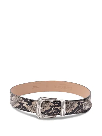KATE CATE PYTHON BUCKLE LEATHER BELT