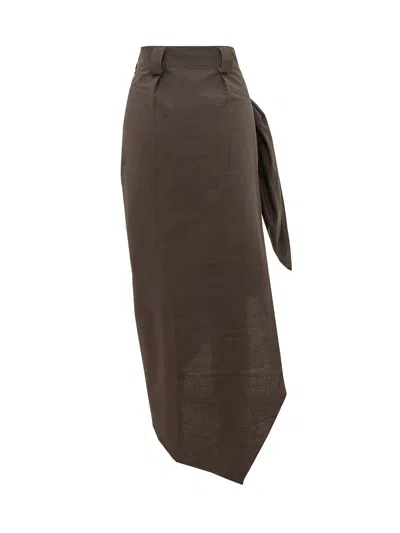 Kate Cate Tex Mex Long Sarong In Brown