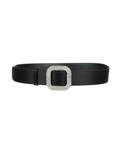 Kate Cate Woman Belt Black Size 32 Textile Fibers