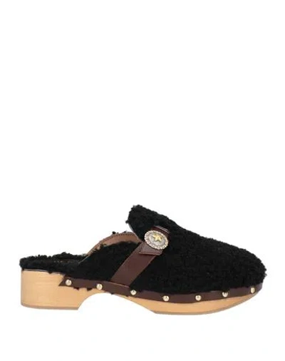 KATE CATE KATE CATE WOMAN MULES & CLOGS BLACK SIZE 8 SHEEPSKIN
