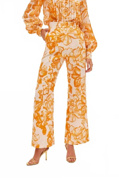 Kate Ford Amarillo Tailored Pants In Petunia In Yellow