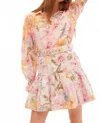 Kate Ford Gladioli Frilled Skirt In Pink Multi In Multi