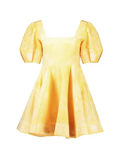 Kate Ford Mimosa Bando Dress In Yellow