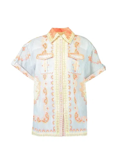 Kate Ford Oversized Buttoned T-shirt In Multi