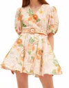 Kate Ford Tacana Plunge Dress In Ines Floral In Multi