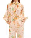 Kate Ford Tacana Tie Buttoned Blouse In Multi In Multi