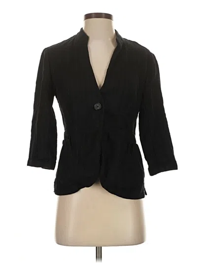 Pre-owned Kate Hill 3/4 Sleeve Button Down Shirt In Black