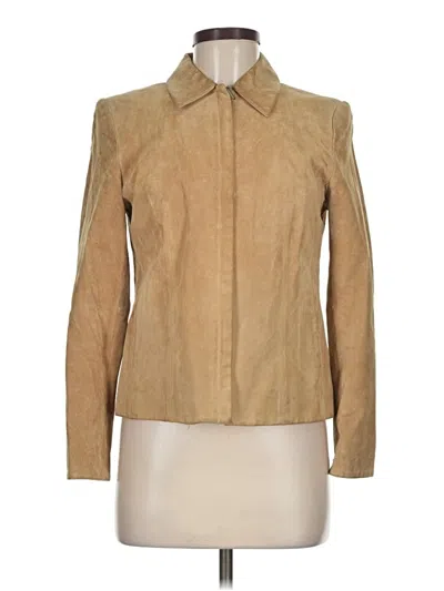 Pre-owned Kate Hill Leather Jacket In Tan