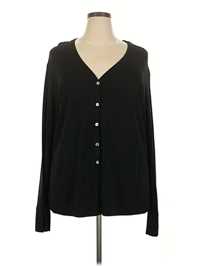 Pre-owned Kate Hill Long Sleeve Blouse In Black
