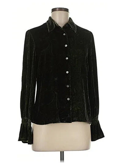 Pre-owned Kate Hill Long Sleeve Blouse In Black
