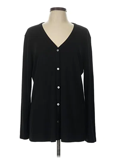 Pre-owned Kate Hill Long Sleeve Blouse In Black